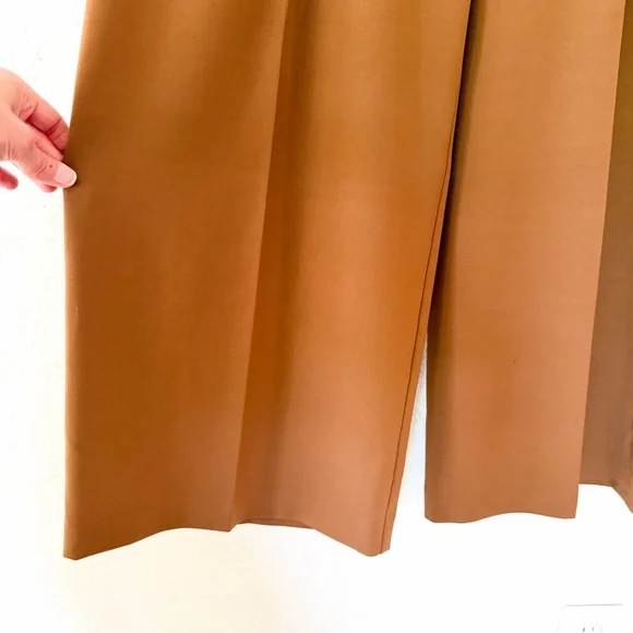 Madewell The Harlow Wool Blend Super Wide-Leg Trouser in Camel - Picture 4 of 9